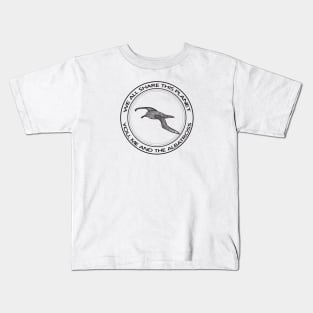 Albatross - We All Share This Planet - cool bird design on white Kids T-Shirt
